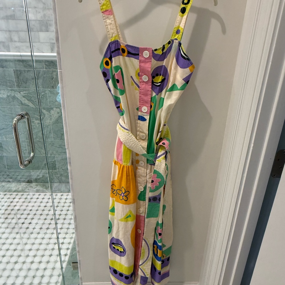 Zara Multicolor Floral & Geometric Maxi Dress